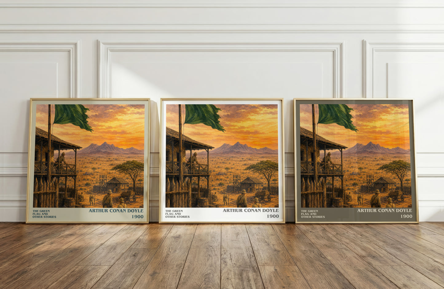 The Green Flag And Other Stories literary art print colour and style options – Arthur Conan Doyle book art