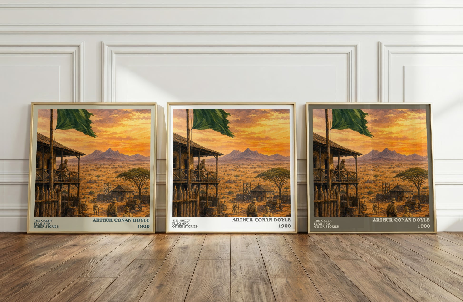 The Green Flag And Other Stories literary art print colour and style options – Arthur Conan Doyle book art