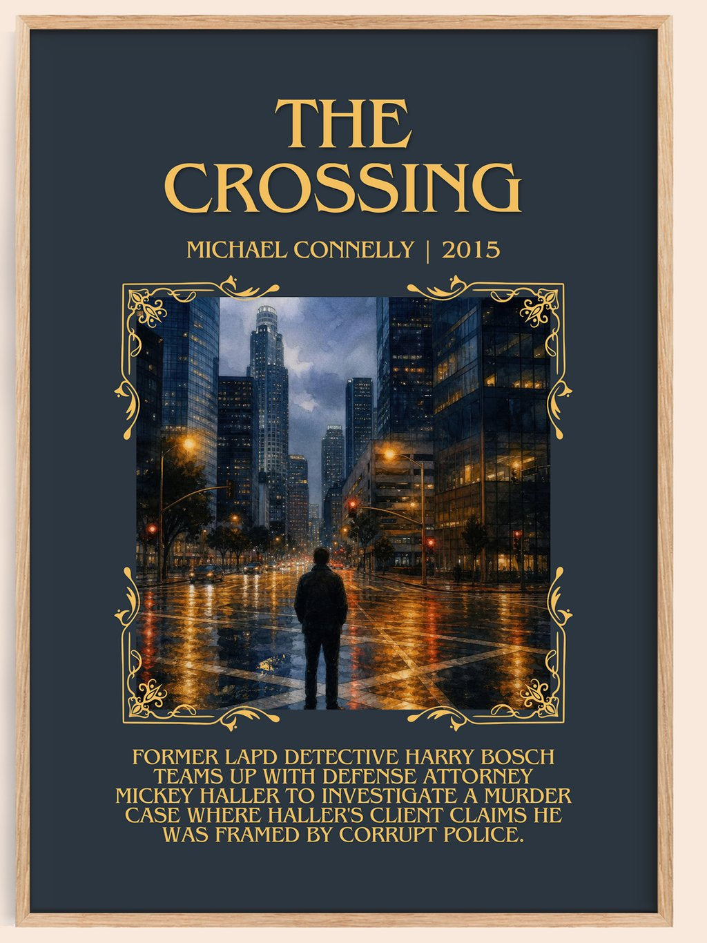 The Crossing Minimalist Book Poster by Michael Connelly – book poster