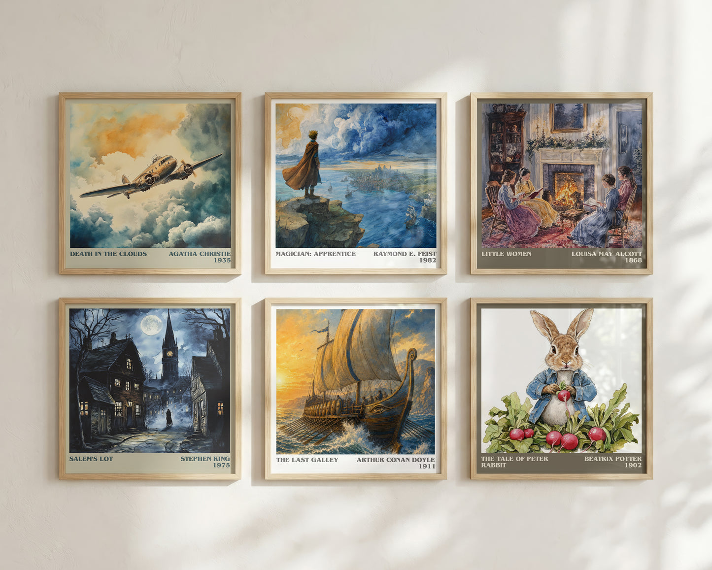 The Last Galley literary print framed by window – literary home decor