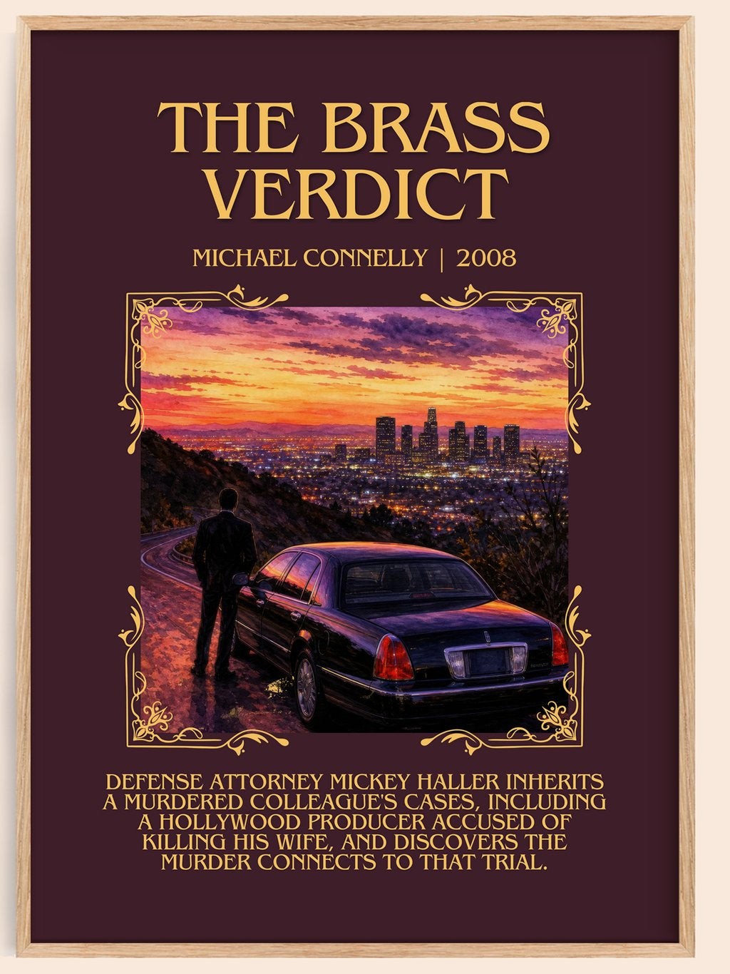 The Brass Verdict Minimalist Book Poster by Michael Connelly – book poster