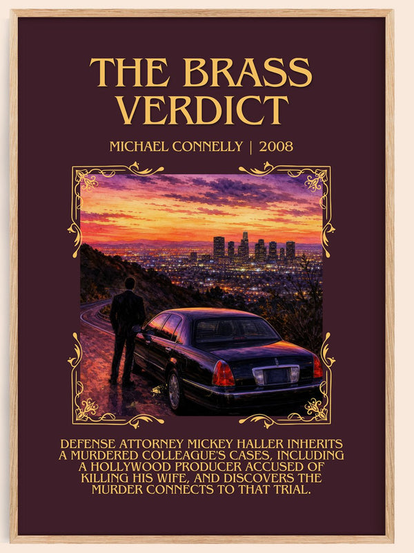 The Brass Verdict Minimalist Book Poster by Michael Connelly – book poster