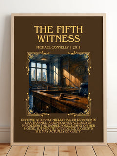 The Fifth Witness Minimalist Book Poster by Michael Connelly – image 2
