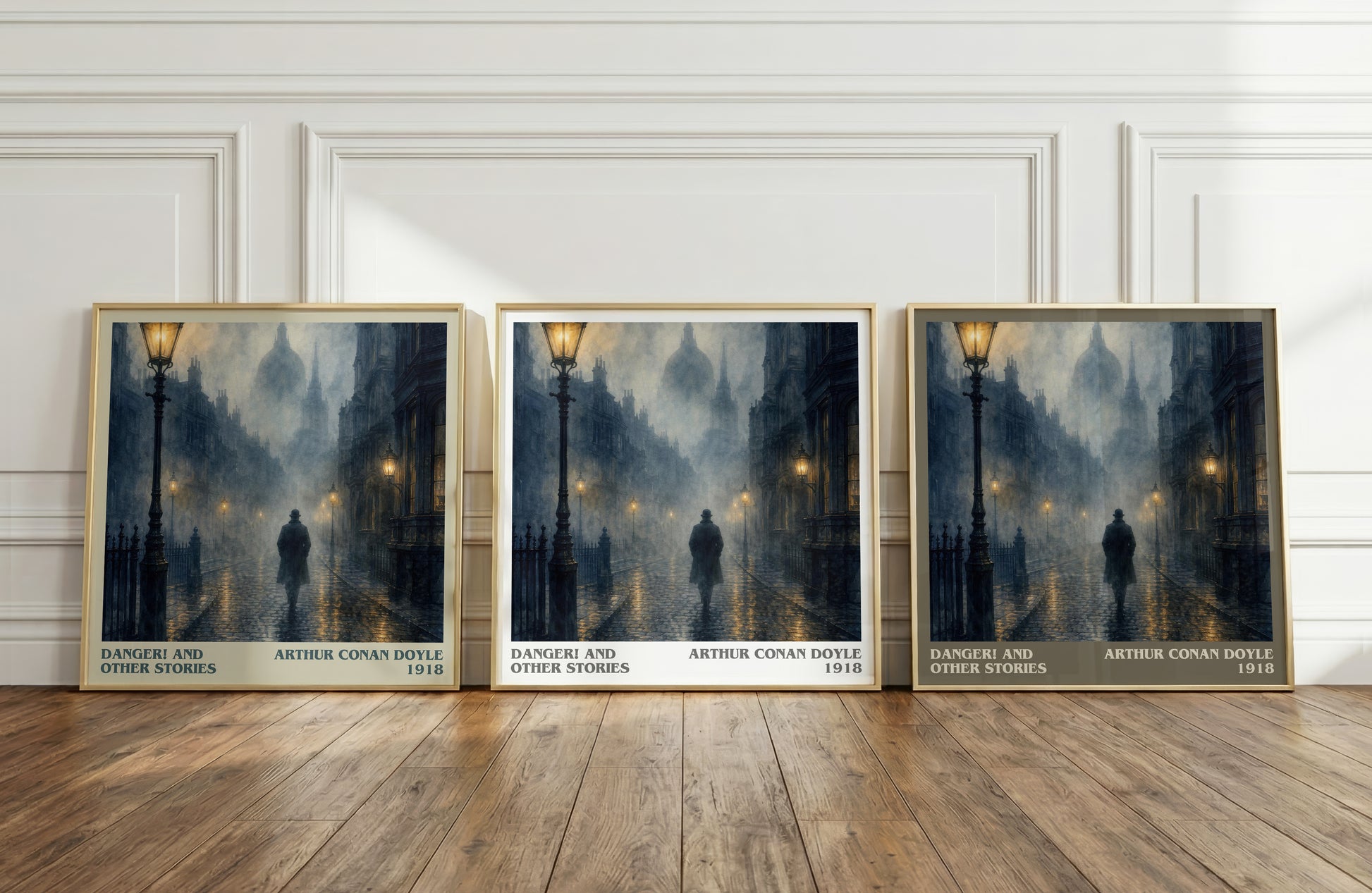 Danger! And Other Stories literary art print colour and style options – Arthur Conan Doyle book art