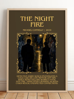 The Night Fire Minimalist Book Poster by Michael Connelly – image 2
