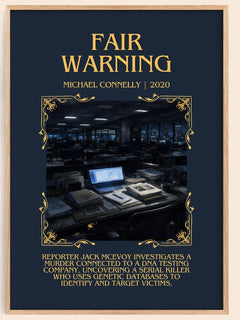 Fair Warning Minimalist Book Poster by Michael Connelly – image 1