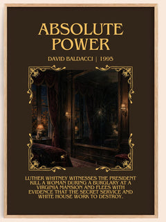 Absolute Power Minimalist Book Poster by David Baldacci – image 1