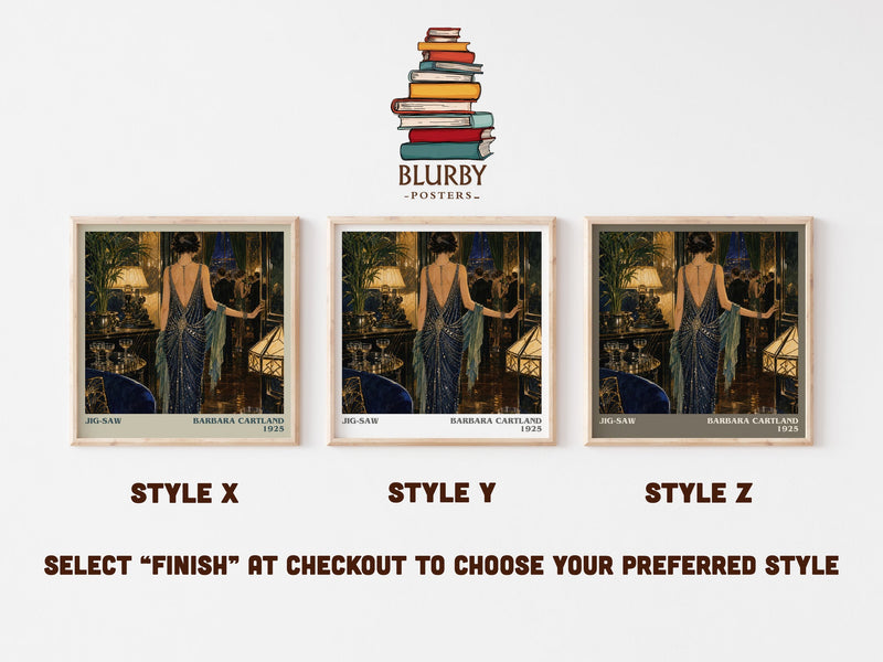 Jig-Saw literary print in frame leaning in hallway – romance wall art