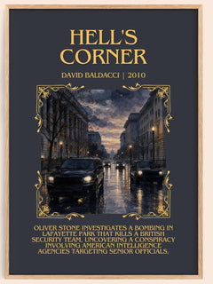 Hell's Corner Minimalist Book Poster by David Baldacci – image 1