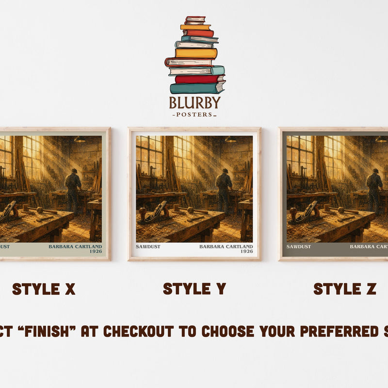 Sawdust literary print in frame leaning in hallway – romance wall art