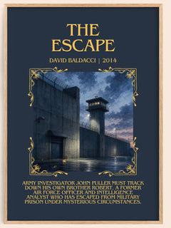 The Escape Minimalist Book Poster by David Baldacci – image 1