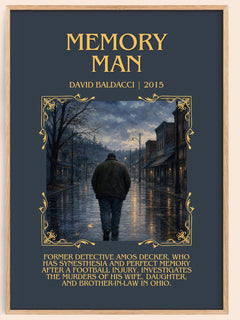 Memory Man Minimalist Book Poster by David Baldacci – image 1