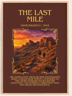 The Last Mile Minimalist Book Poster by David Baldacci – image 1