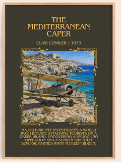 The Mediterranean Caper Minimalist Book Poster by Clive Cussler – image 1
