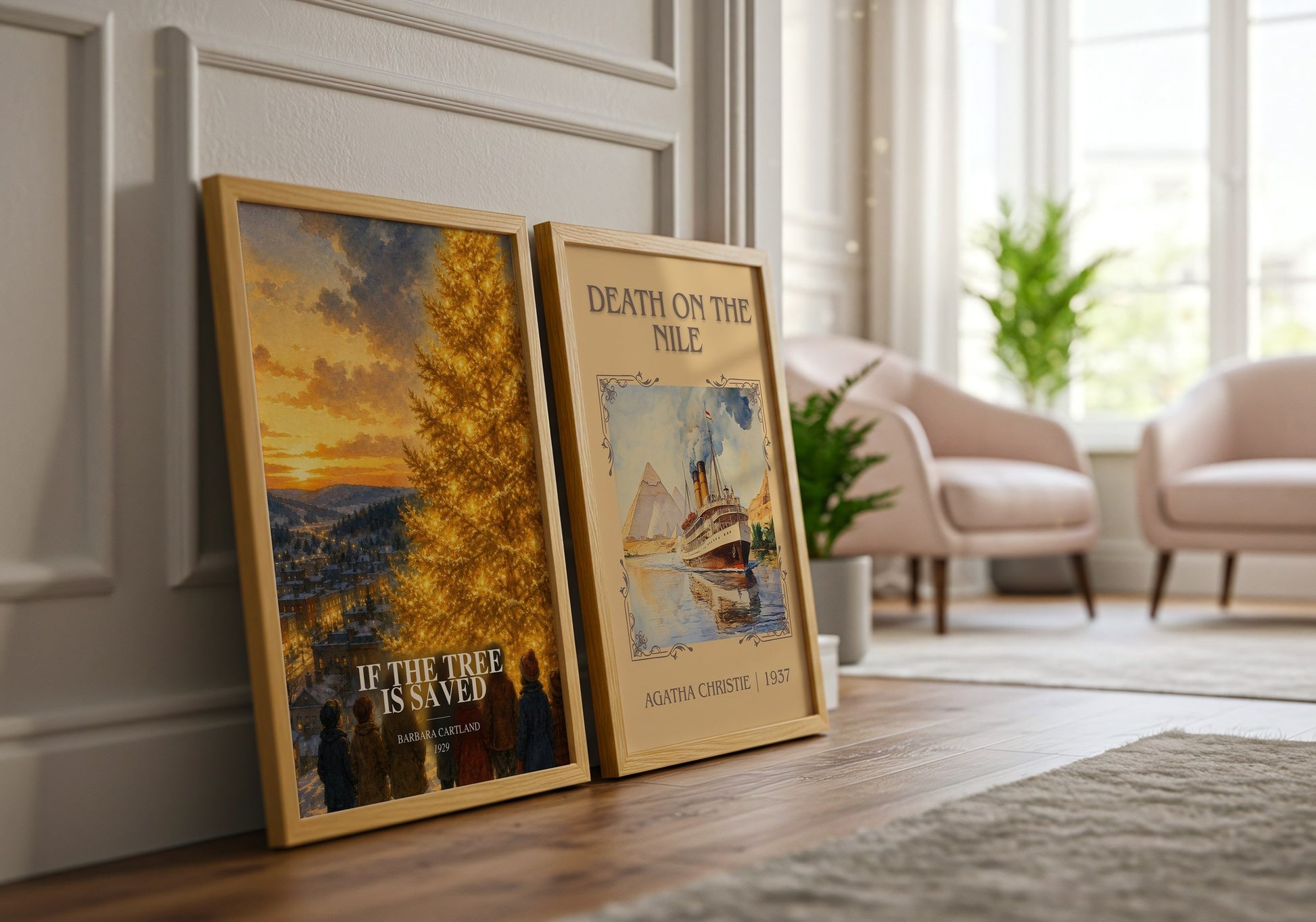 If The Tree Is Saved watercolour print framed by window – literary home decor