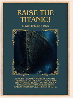 Raise the Titanic! Minimalist Book Poster by Clive Cussler – image 1