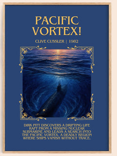 Pacific Vortex! Minimalist Book Poster by Clive Cussler – image 1