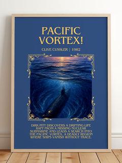 Pacific Vortex! Minimalist Book Poster by Clive Cussler – image 2