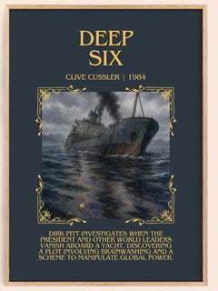 Deep Six Minimalist Book Poster by Clive Cussler – image 1