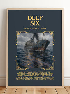 Deep Six Minimalist Book Poster by Clive Cussler – image 2