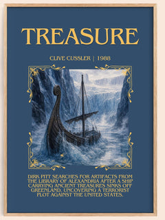 Treasure Minimalist Book Poster by Clive Cussler – image 1