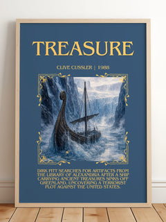 Treasure Minimalist Book Poster by Clive Cussler – image 2