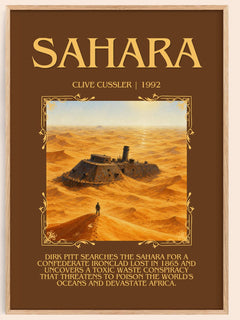 Sahara Minimalist Book Poster by Clive Cussler – image 1