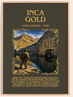 Inca Gold Minimalist Book Poster by Clive Cussler – image 1