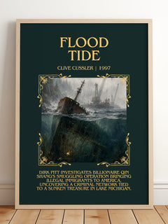 Flood Tide Minimalist Book Poster by Clive Cussler – image 2