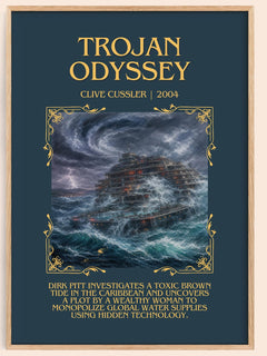Trojan Odyssey Minimalist Book Poster by Clive Cussler – image 1