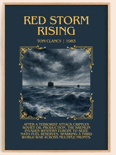 Red Storm Rising Minimalist Book Poster by Tom Clancy – image 1