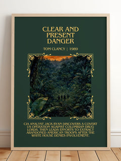 Clear and Present Danger Minimalist Book Poster by Tom Clancy – image 2