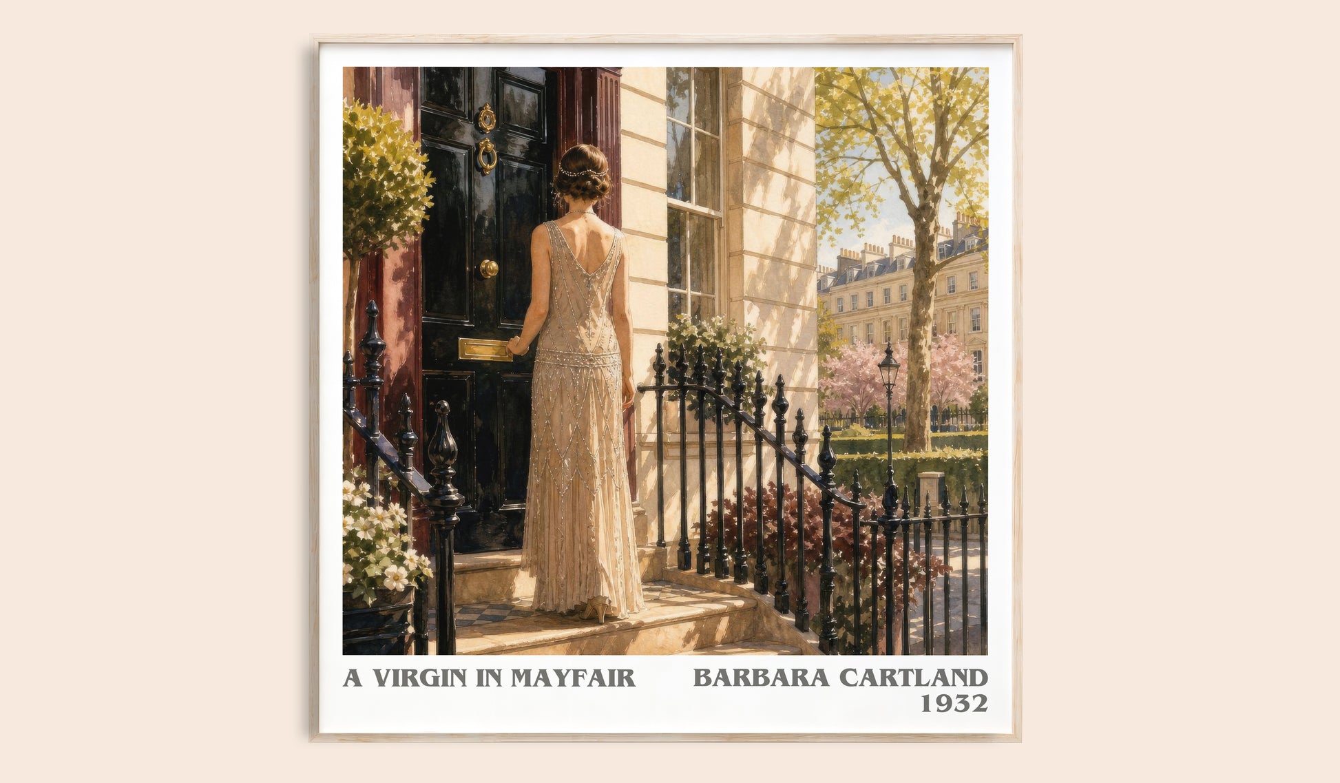 A Virgin In Mayfair literary book poster by Barbara Cartland – framed literary art print