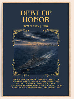 Debt of Honor Minimalist Book Poster by Tom Clancy – image 1