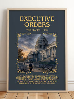 Executive Orders Minimalist Book Poster by Tom Clancy – image 2