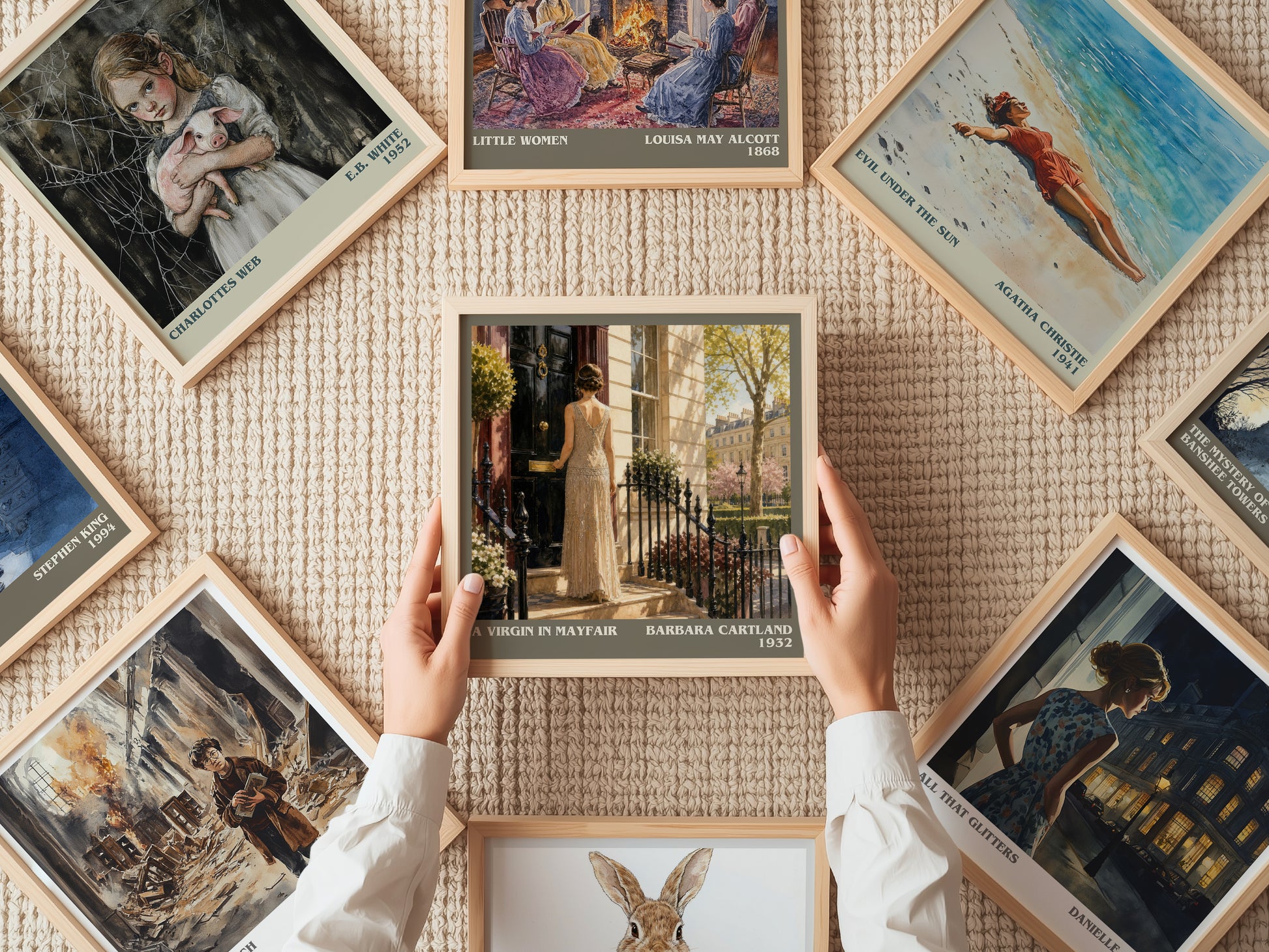 A Virgin In Mayfair literary book poster framed on wall – romance wall art