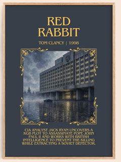 Red Rabbit Minimalist Book Poster by Tom Clancy – image 1