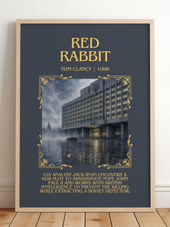 Red Rabbit Minimalist Book Poster by Tom Clancy – image 2