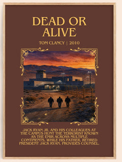 Dead or Alive Minimalist Book Poster by Tom Clancy – image 1