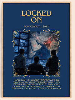 Locked On Minimalist Book Poster by Tom Clancy – image 1