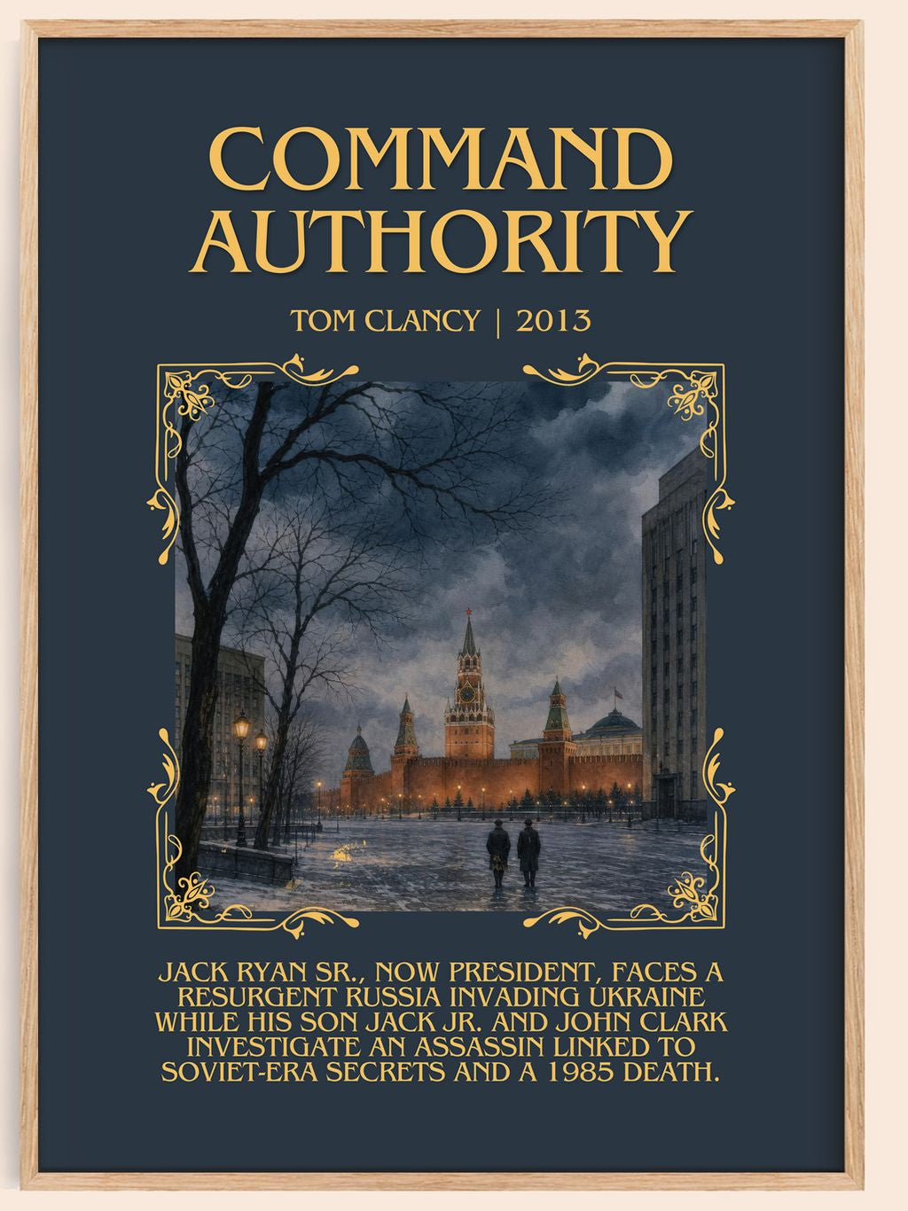 Command Authority Minimalist Book Poster by Tom Clancy – book poster