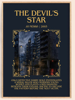 The Devil's Star Minimalist Book Poster by Jo Nesbø – image 1