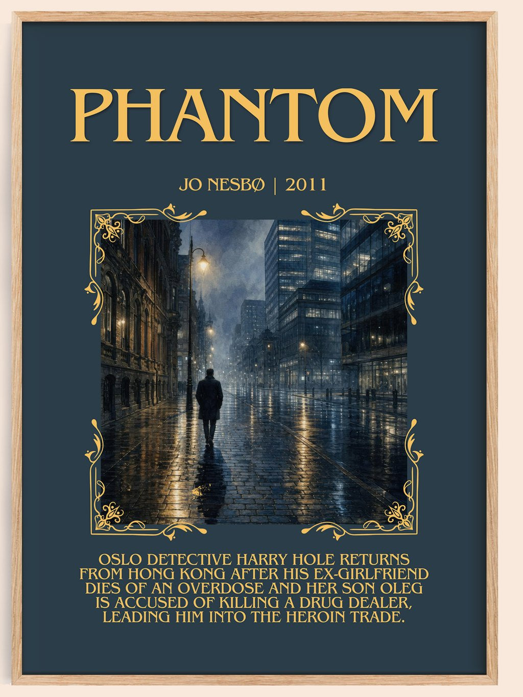 Phantom Minimalist Book Poster by Jo Nesbø – book poster