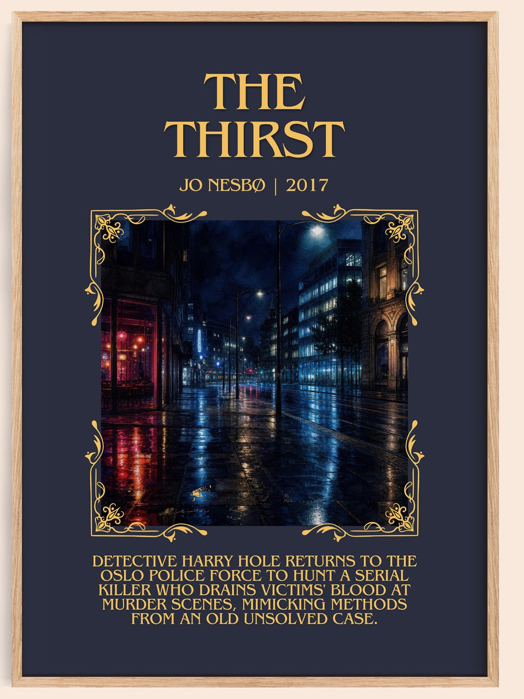 The Thirst Minimalist Book Poster by Jo Nesbø – book poster
