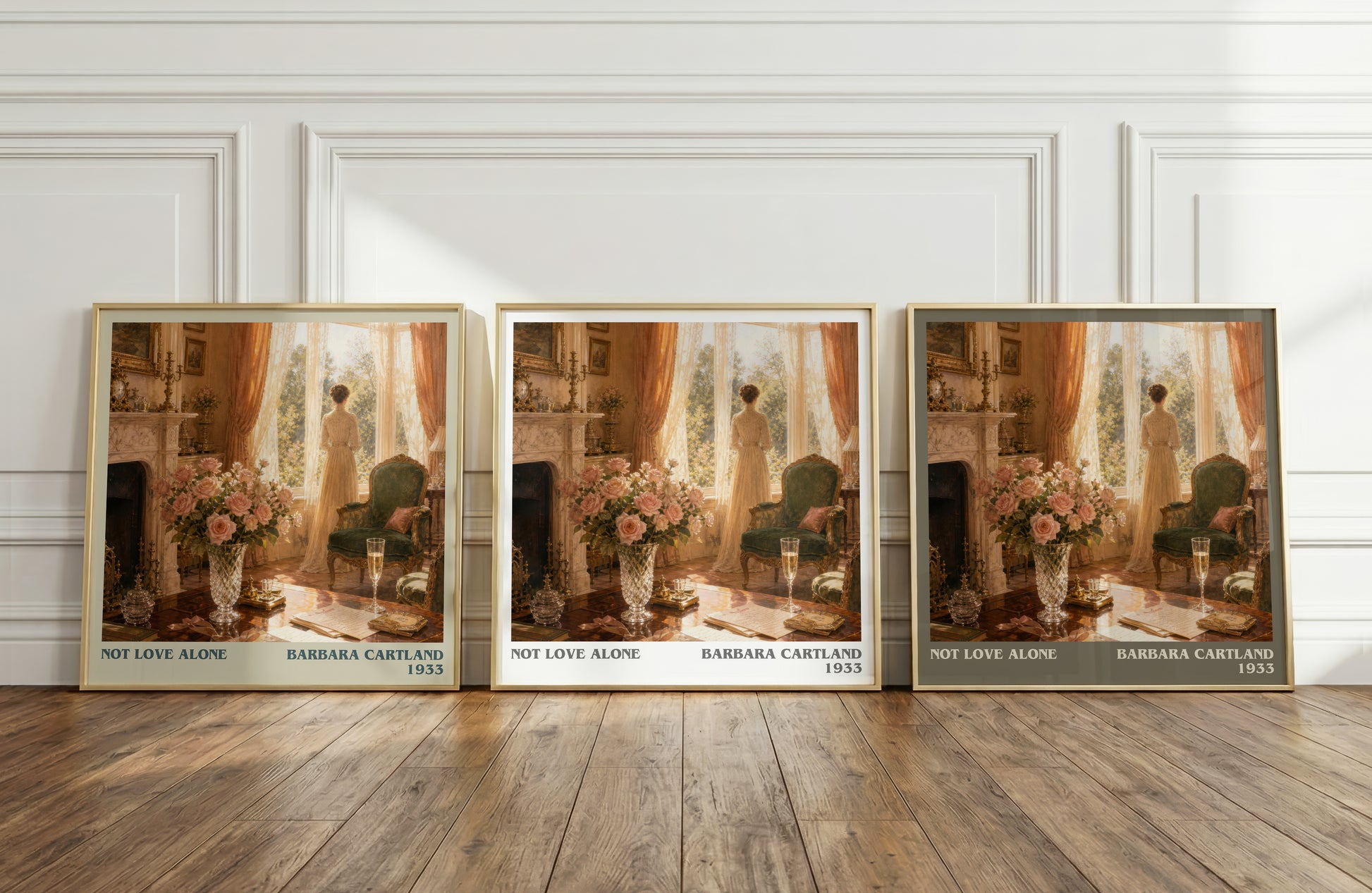 Not Love Alone literary art print colour and style options – Barbara Cartland book art