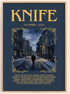 Knife Minimalist Book Poster by Jo Nesbø – image 1