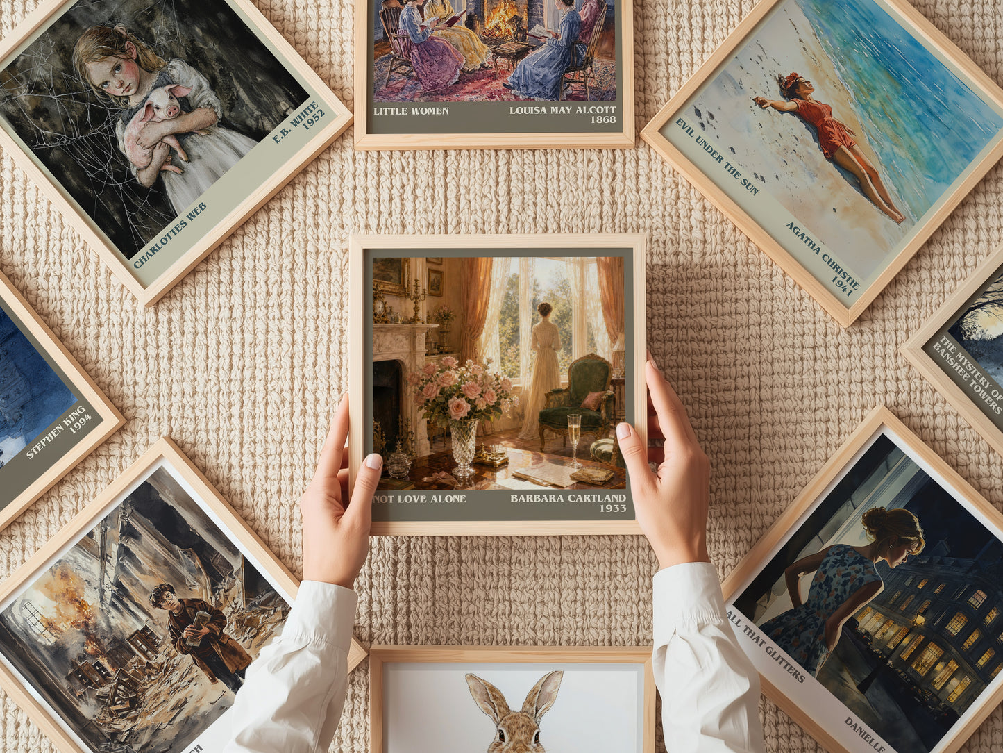 Not Love Alone literary book poster framed on wall – romance wall art
