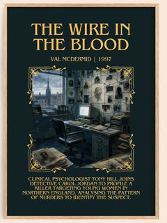 The Wire in the Blood Minimalist Book Poster by Val McDermid – image 1