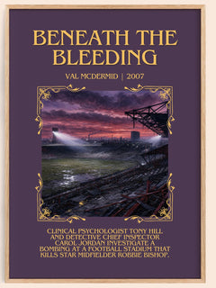 Beneath the Bleeding Minimalist Book Poster by Val McDermid – image 1