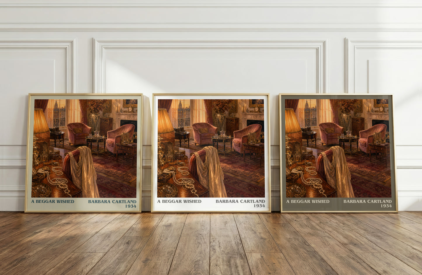 A Beggar Wished literary art print colour and style options – Barbara Cartland book art